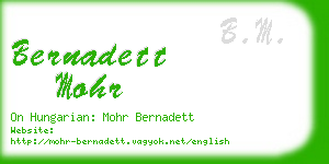 bernadett mohr business card